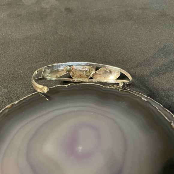 Vintage Sterling Silver Turquoise Cuff - Picture 2 of 7